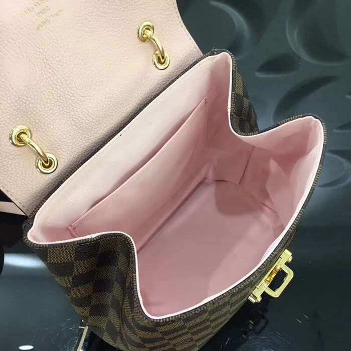 路易威登LV頂級原單CLAPTON 雙肩包N42262 Damier Ebene格紋帆布 YDH1892